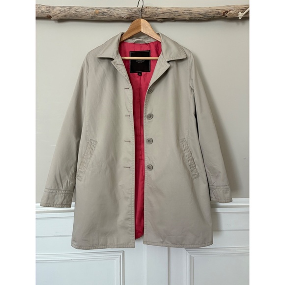 Coach Tan Walking Jacket with Pink Liner Size M - Picture 1 of 8